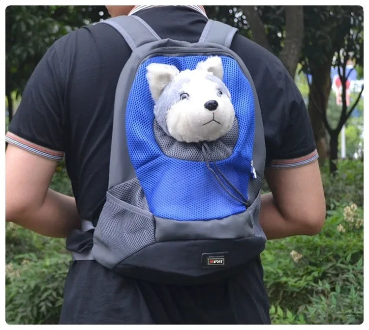 Pet Dog Carrier Pet Backpack Bag Portable Travel Bag Pet Dog Front Bag Mesh Outdoor Hiking Head Out Double Shoulder Sports DB