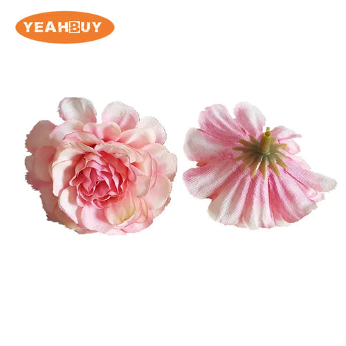 100pcs 5cm 12colors artificial azalea flower head peony rose DIY rhododendro wedding flowers wreath garland home decor floral pr