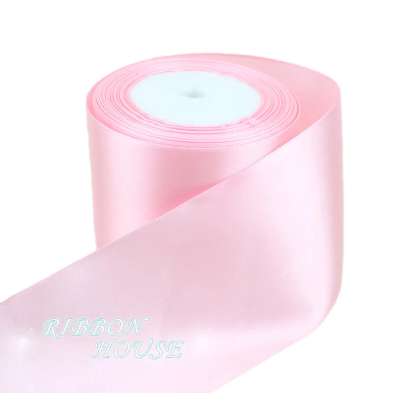 (25 yards/roll) 3" (75mm) Single Face Satin Ribbon Webbing Decoration Gift Christmas Ribbons