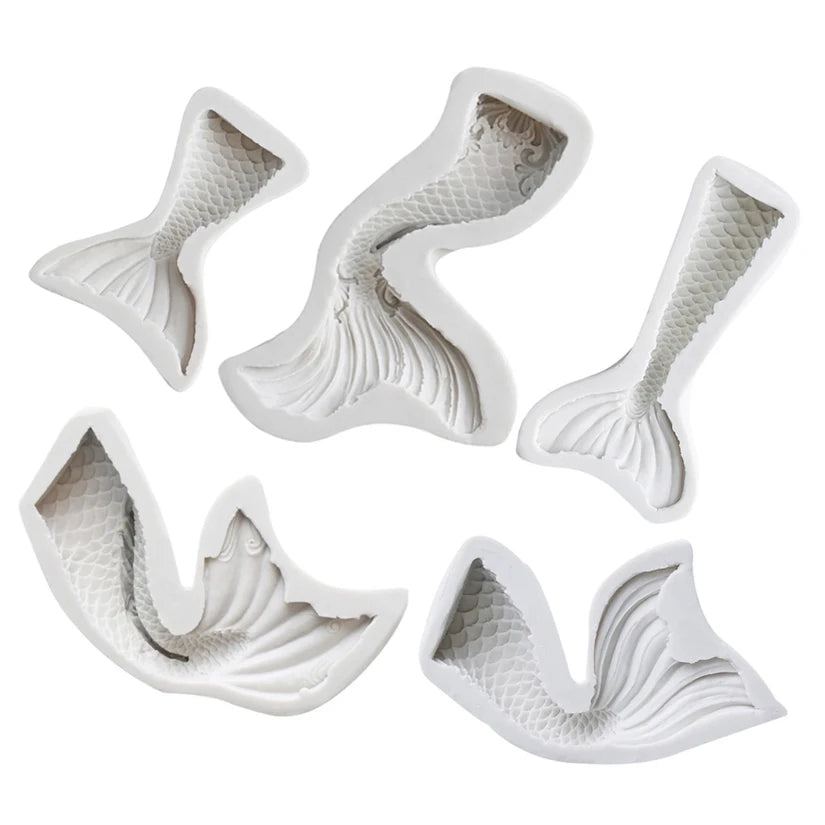 Mermaid Tail Silicone Mold Sugarcraft Cookie Cupcake Chocolate Baking Mold Fondant Cake Decorating Tools