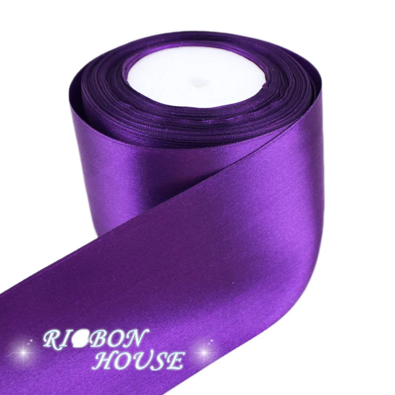 (25 yards/roll) 3" (75mm) Single Face Satin Ribbon Webbing Decoration Gift Christmas Ribbons