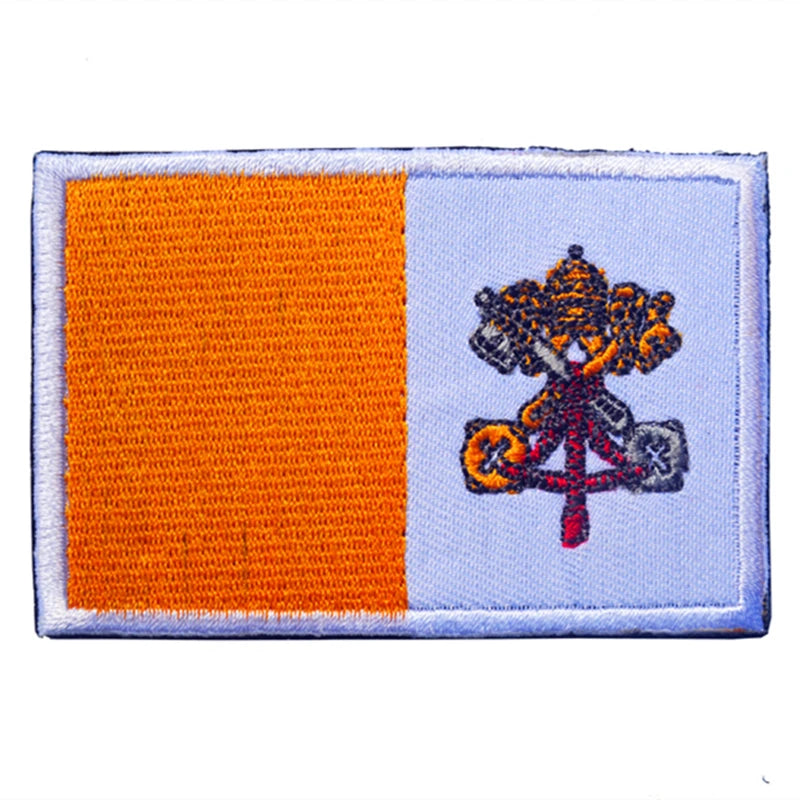 1 PC Luxembourg Estonia Lebanon Jordan Jamaica Country Fabric Flag Patch Sew on Clothes Armband Backpack Sticker DIY Accessories