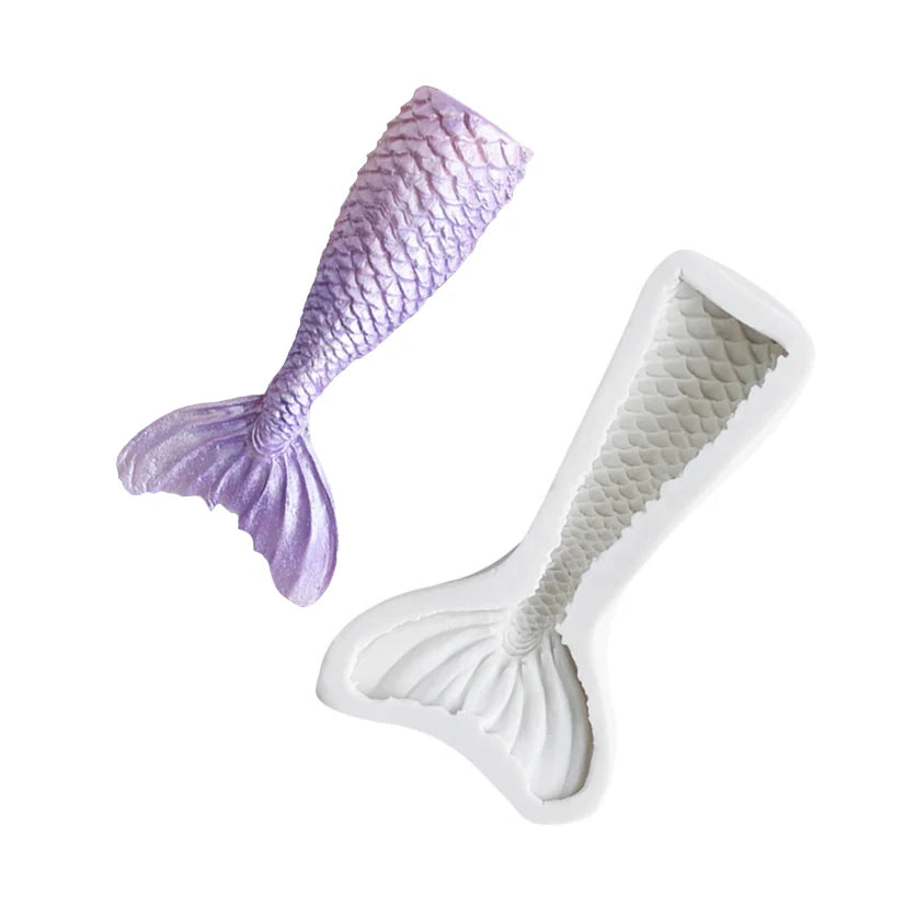 Mermaid Tail Silicone Mold Sugarcraft Cookie Cupcake Chocolate Baking Mold Fondant Cake Decorating Tools