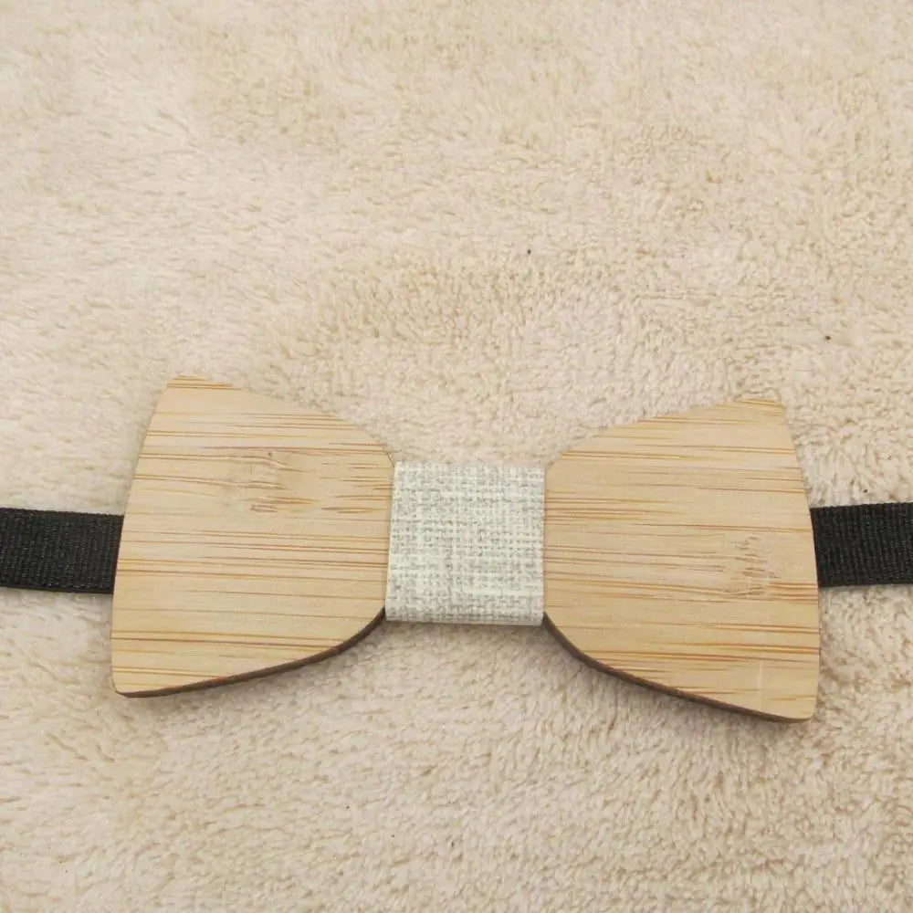 Fashion New Style Mustache Geometry Children Wooden Bowtie Baby Kid Classical Pet Bamboo Wood Butterfly Bow ties