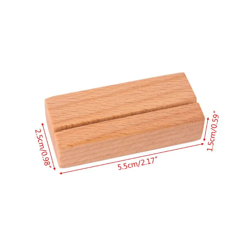 Wooden Numbers Photo Display Stand Business Card Holder Name Memo Clips Office Desk Organizer Dinner Party #723