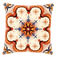 1patterns 411  DIY Needlework Kit  Acrylic Yarn Embroidery Pillow Tapestry Canvas Cushion Front Cross Stitch Pillowcase-
