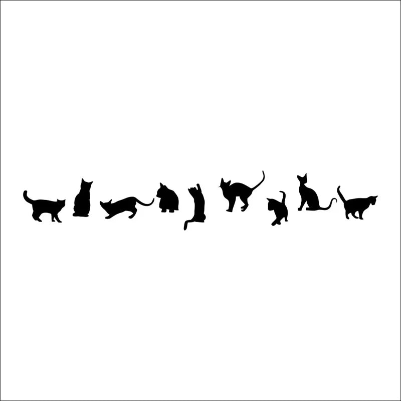 Black Cats Combination Wall Stickers Living Room Bedroom Sofa Background Decoration Mural Art Decals For Home Decor Wallpaper