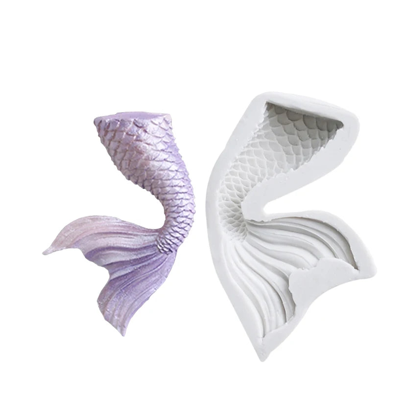 Mermaid Tail Silicone Mold Sugarcraft Cookie Cupcake Chocolate Baking Mold Fondant Cake Decorating Tools