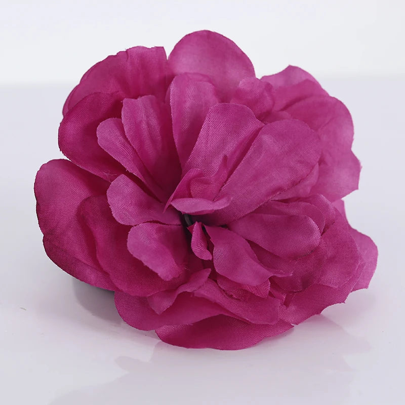 New 50 pcs Simulation Dahlia Rose of single flower head DIY wedding Party Decoration silk Dahlia Rose wall arch row flower MG001