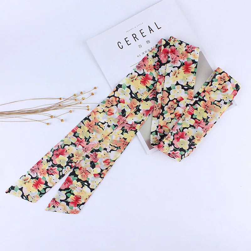 new fashion women Cloth designers belts ribbon chiffon printing knot rope for dresses jeans wide waistband belts