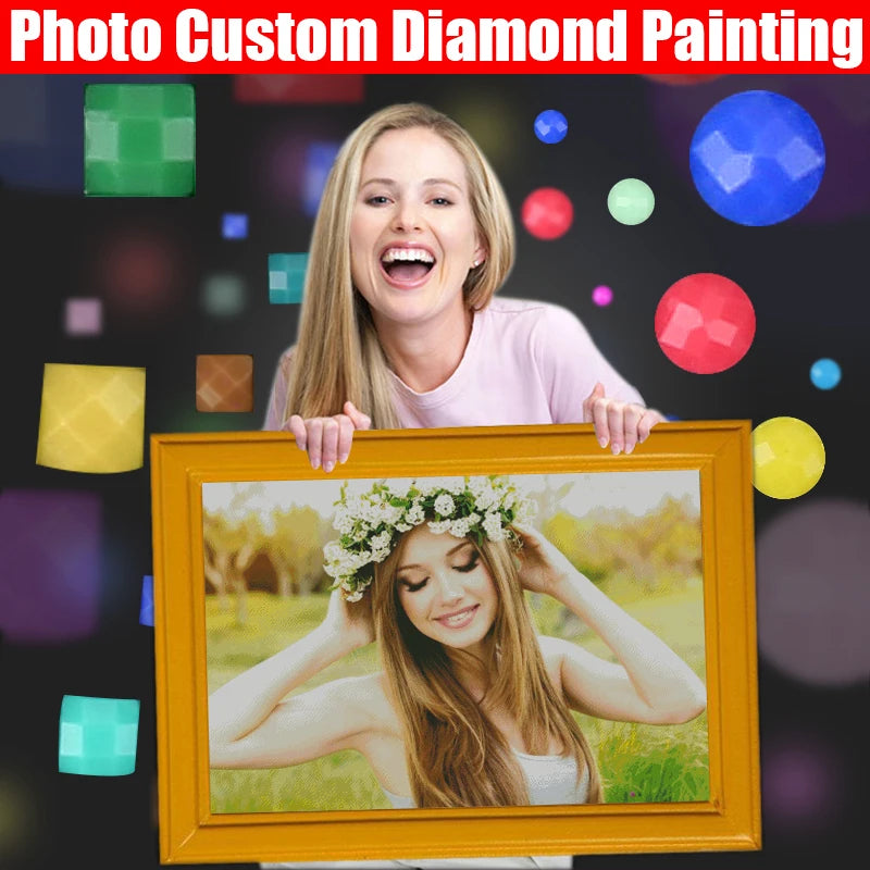 Homfun Photo Custom Diamond Painting 5D DIY Picture