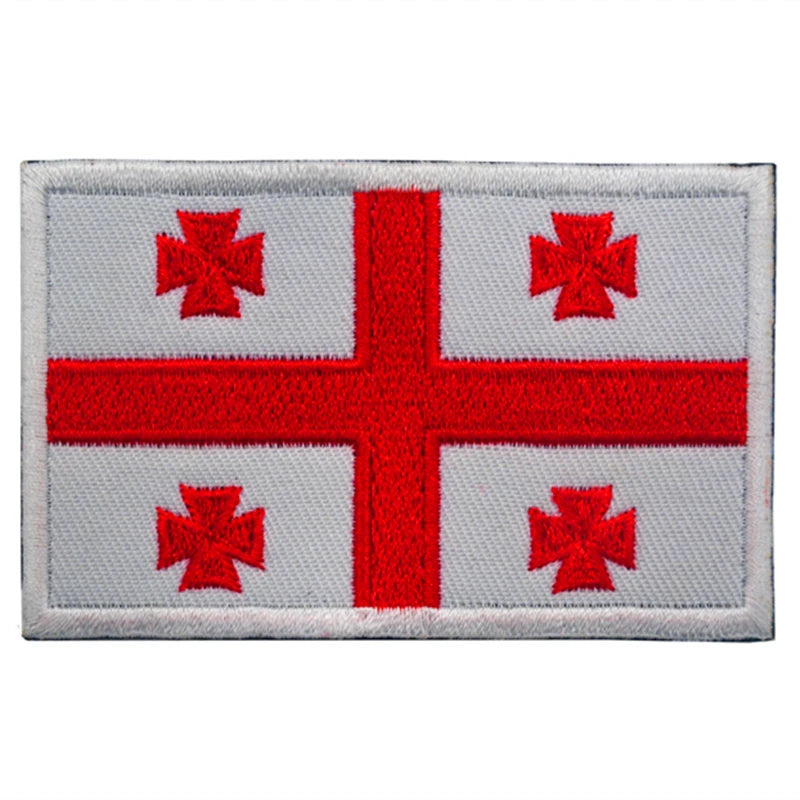 1 PC Luxembourg Estonia Lebanon Jordan Jamaica Country Fabric Flag Patch Sew on Clothes Armband Backpack Sticker DIY Accessories