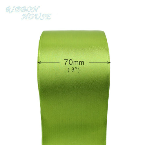 (25 yards/roll) 3" (75mm) Single Face Satin Ribbon Webbing Decoration Gift Christmas Ribbons