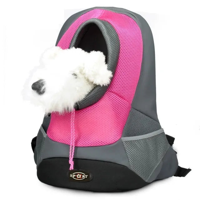Pet Dog Carrier Pet Backpack Bag Portable Travel Bag Pet Dog Front Bag Mesh Outdoor Hiking Head Out Double Shoulder Sports DB