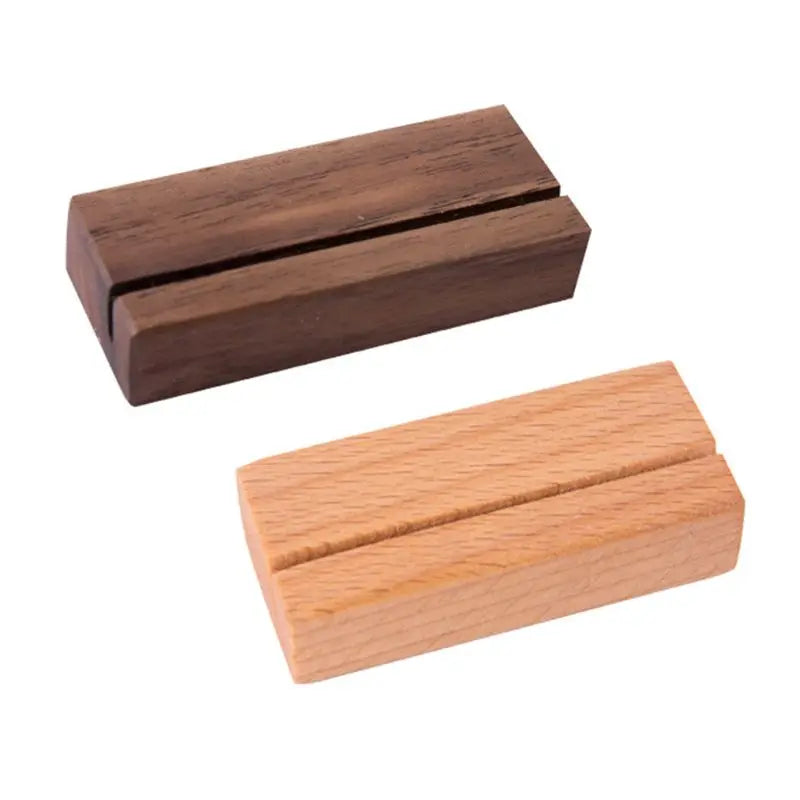 Wooden Numbers Photo Display Stand Business Card Holder Name Memo Clips Office Desk Organizer Dinner Party #723