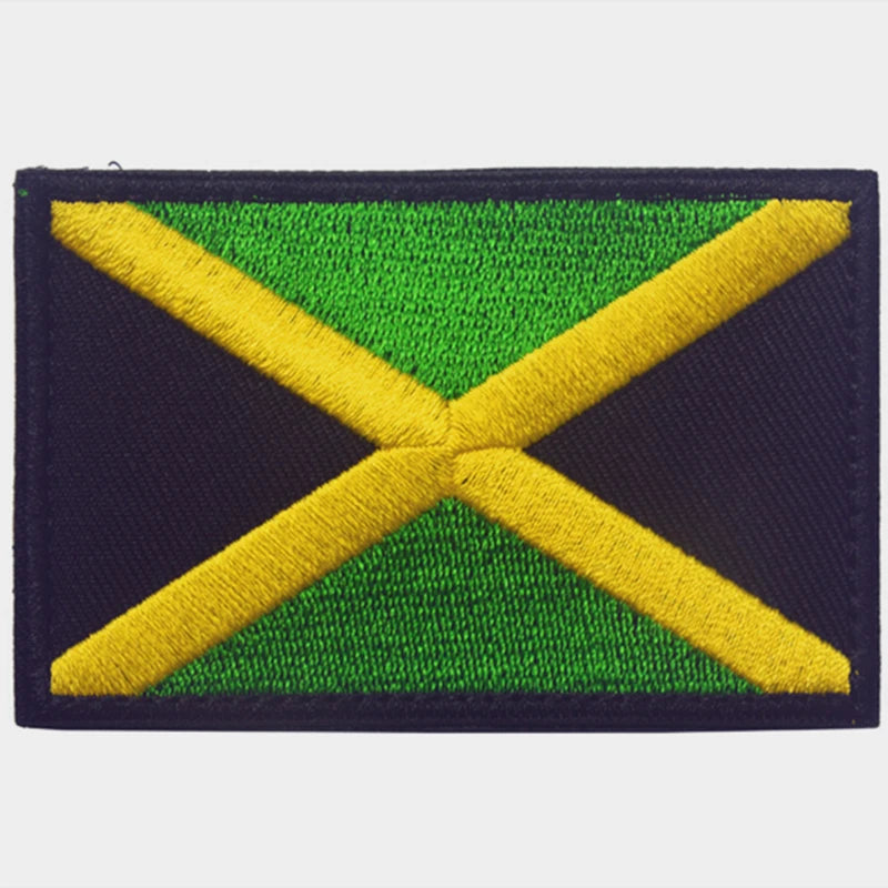 1 PC Luxembourg Estonia Lebanon Jordan Jamaica Country Fabric Flag Patch Sew on Clothes Armband Backpack Sticker DIY Accessories