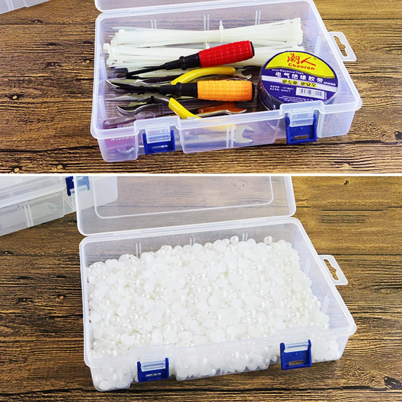 Multi Grids Plastic Detachable Storage Boxes Bins for Tools&Jewelry&Fishing Gear&Screw Desk Organizer cajas de madera