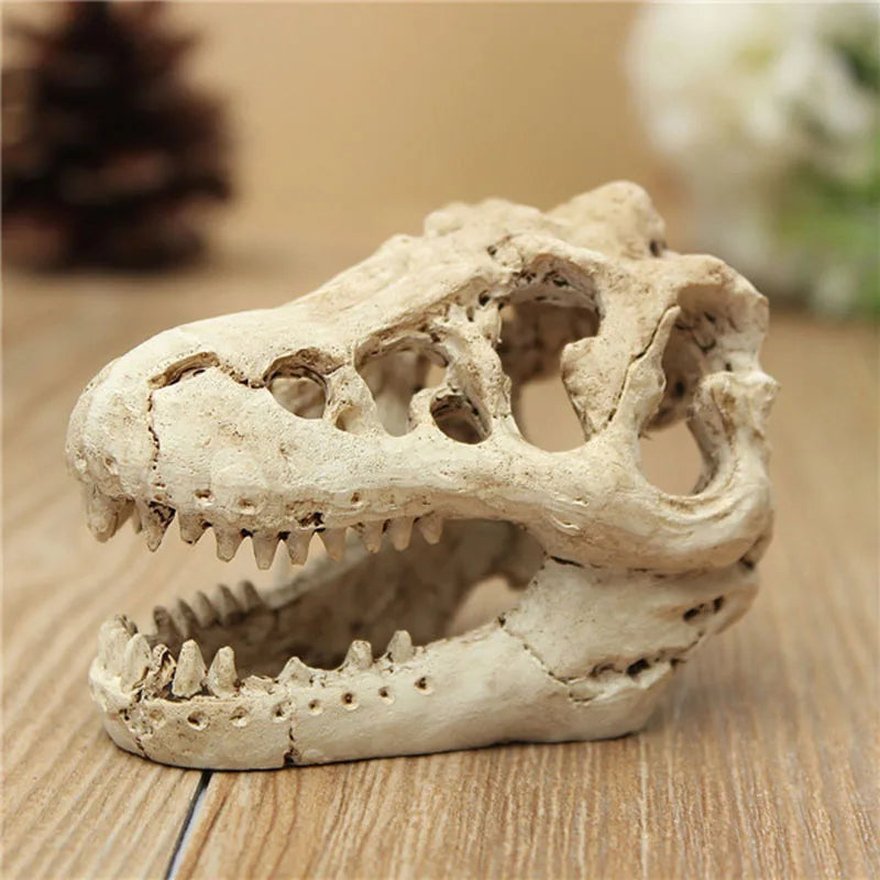 Easter Island Dinosaur Fossil Stone Statue Resin Ornament Fish Tank Aquarium Decoration Gnome Reptile Tank Artificial Home Decor