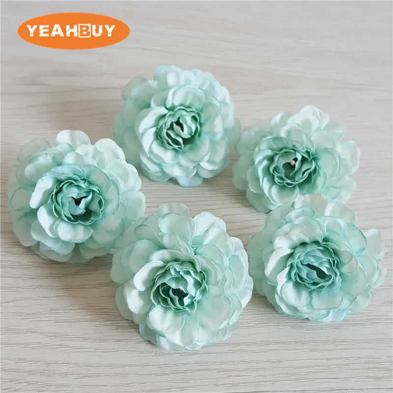 100pcs 5cm 12colors artificial azalea flower head peony rose DIY rhododendro wedding flowers wreath garland home decor floral pr