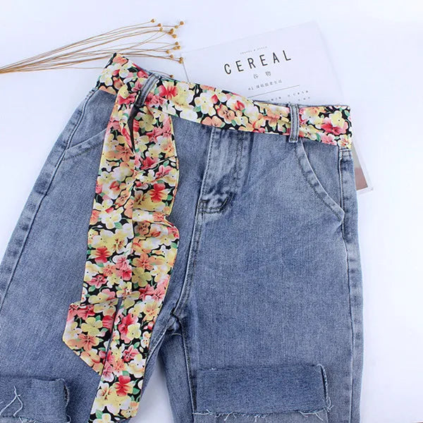 new fashion women Cloth designers belts ribbon chiffon printing knot rope for dresses jeans wide waistband belts