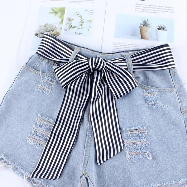 new fashion women Cloth designers belts ribbon chiffon printing knot rope for dresses jeans wide waistband belts