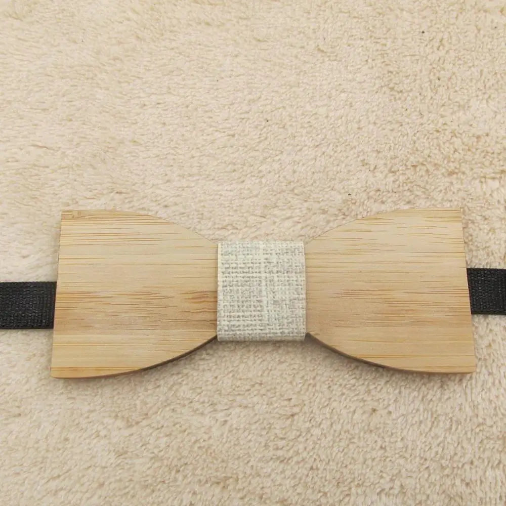 Fashion New Style Mustache Geometry Children Wooden Bowtie Baby Kid Classical Pet Bamboo Wood Butterfly Bow ties