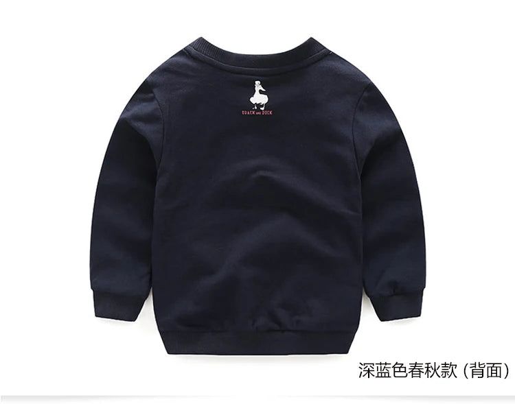 2025 Spring Autumn Korea Style 2 3 4 6 8 10 Years Children'S Birthday Long Sleeve Cartoon Animal Print Kids Baby Boy Sweatshirt