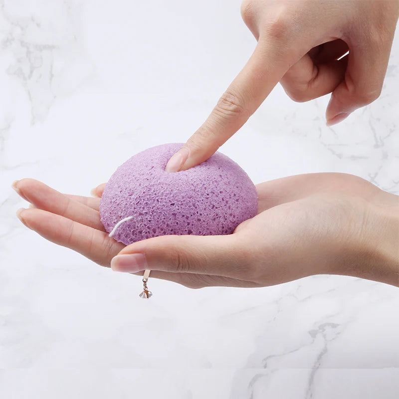 1PCS Natural Konjac Sponge - Gentle Exfoliating & Cleansing Face Wash Tool for Sensitive Skin Care