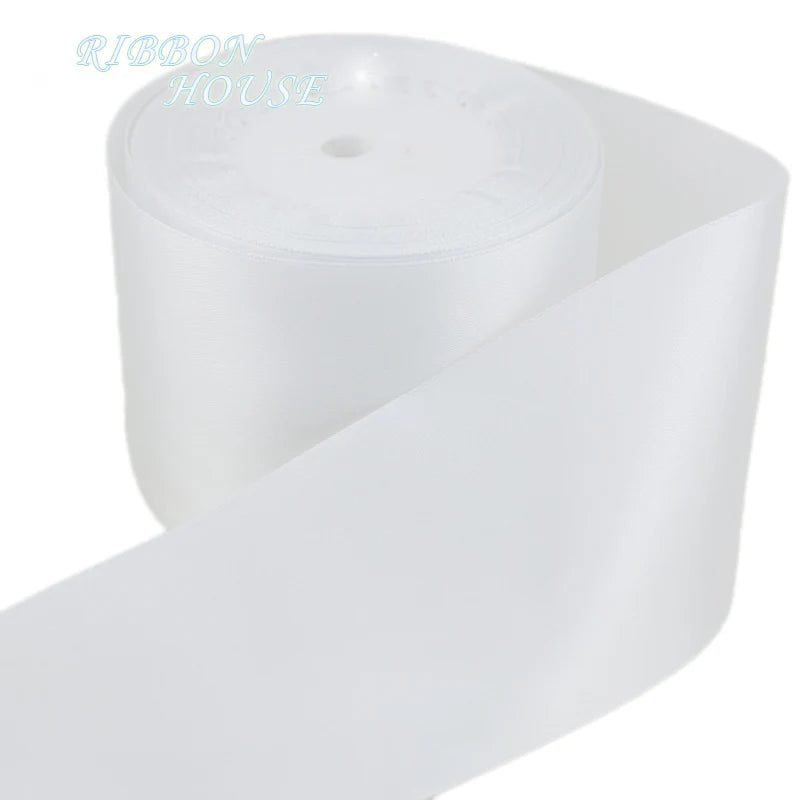 (25 yards/roll) 3" (75mm) Single Face Satin Ribbon Webbing Decoration Gift Christmas Ribbons