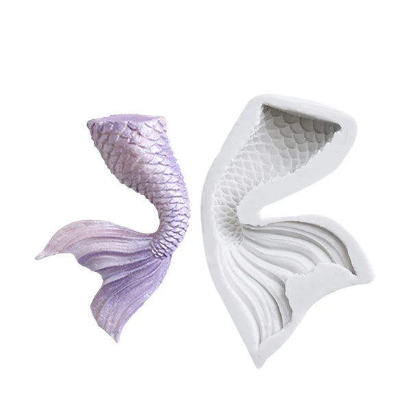 Mermaid Tail Silicone Mold Sugarcraft Cookie Cupcake Chocolate Baking Mold Fondant Cake Decorating Tools