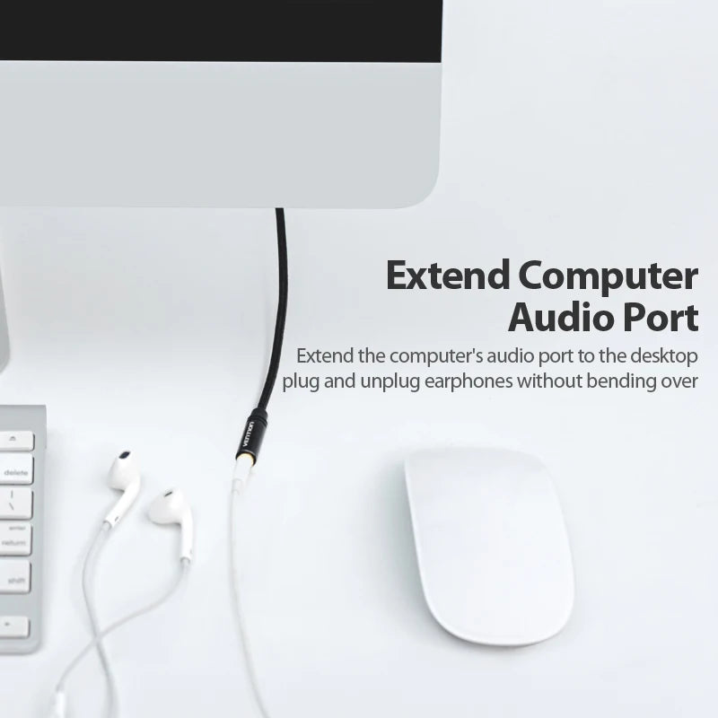 Vention Jack 3.5 Aux Extension Cable for Car Laptop