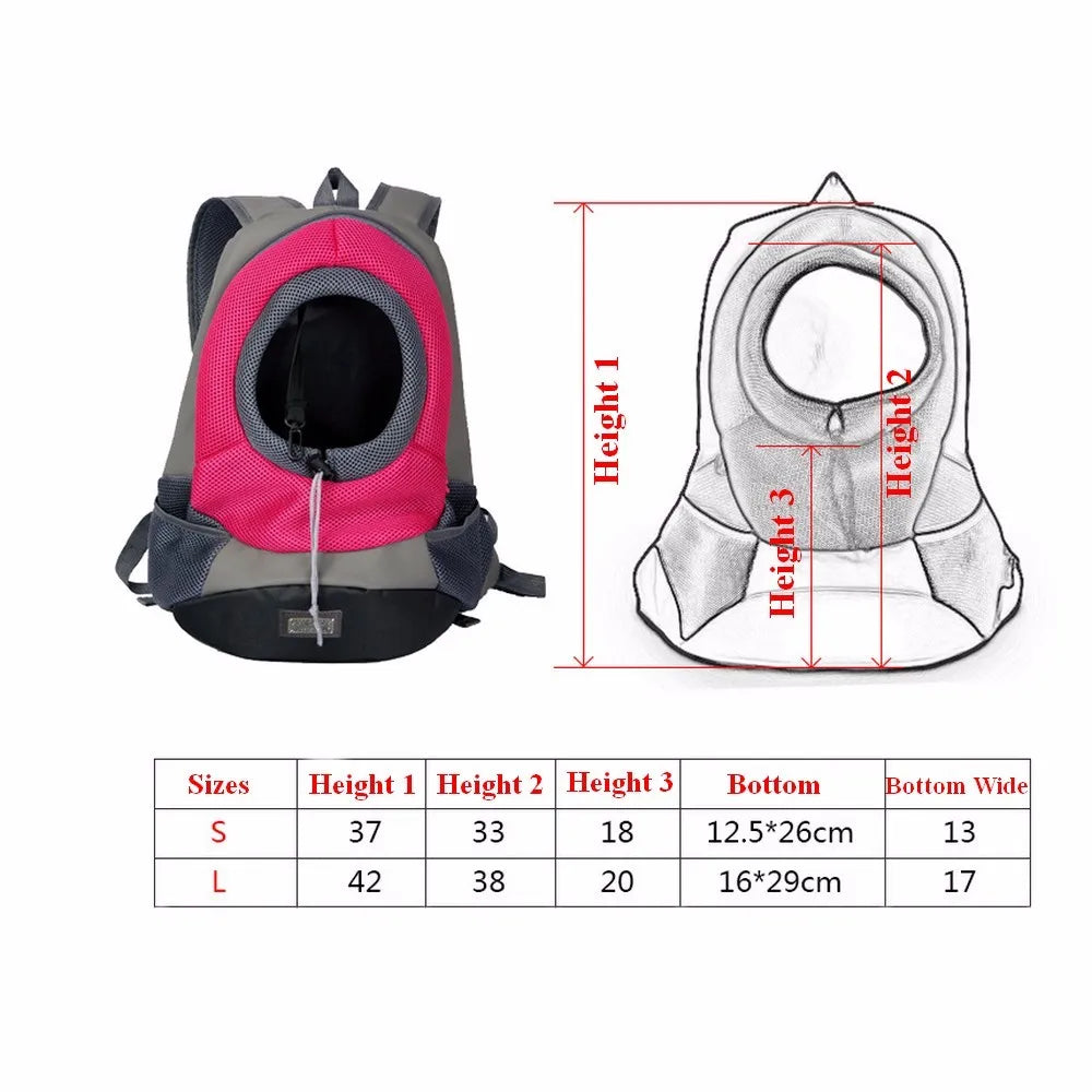 Pet Dog Carrier Pet Backpack Bag Portable Travel Bag Pet Dog Front Bag Mesh Outdoor Hiking Head Out Double Shoulder Sports DB