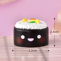 Cute Simulation Avocado Peach Sushi Egg Figurine Resin Cartoon Model Home Decor DIY Miniature Fairy Garden Cake Accessories