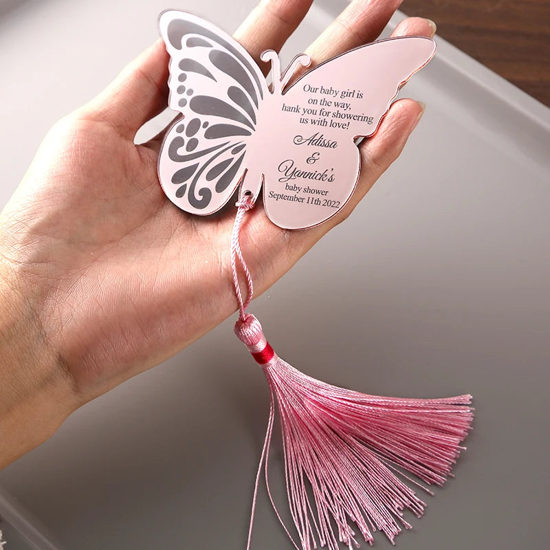 1 PCS Butterfly Mirror , Wedding Party Favors, Sweet 16 Years Gift, Personalized Mirror , Baby Shower Favors, Acrylic Mirror