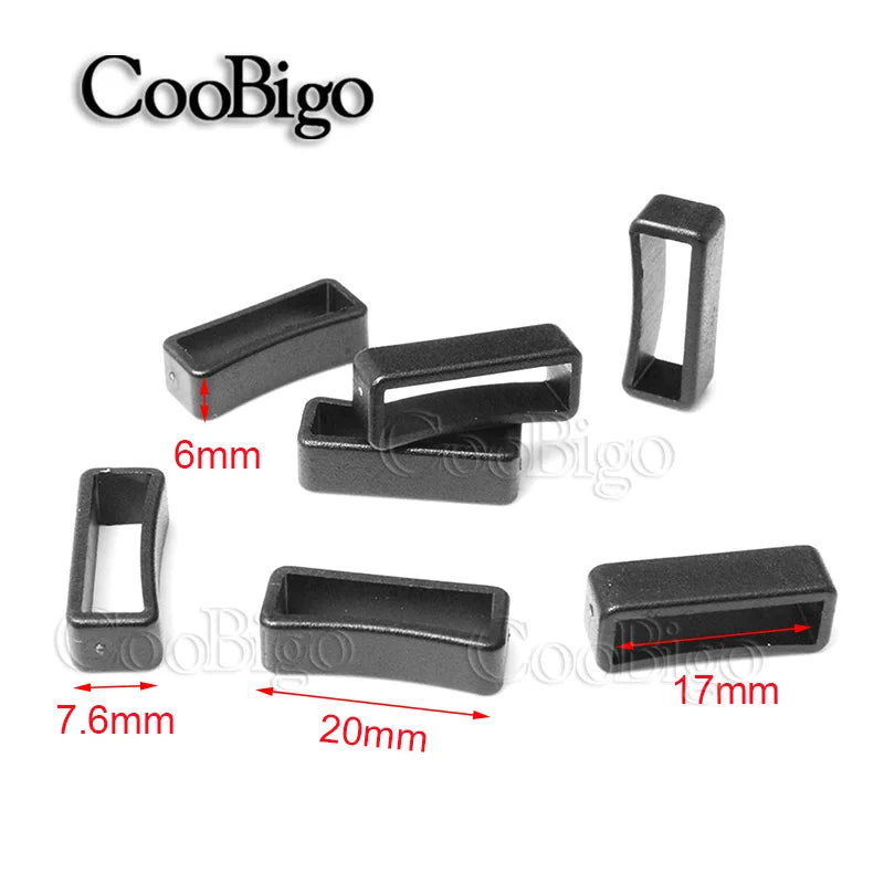 10pcs/pack Plastic Belt Loop Keeper Square Loop Buckles Belt Harness Backpack Straps