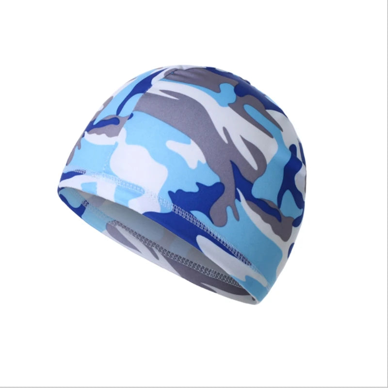 WZCX Camouflage Printing Sun Protection Outdoor Cycling Skull Cap Quick Dry Unisex Solid Color Men Cycling Caps Skullies Beanies