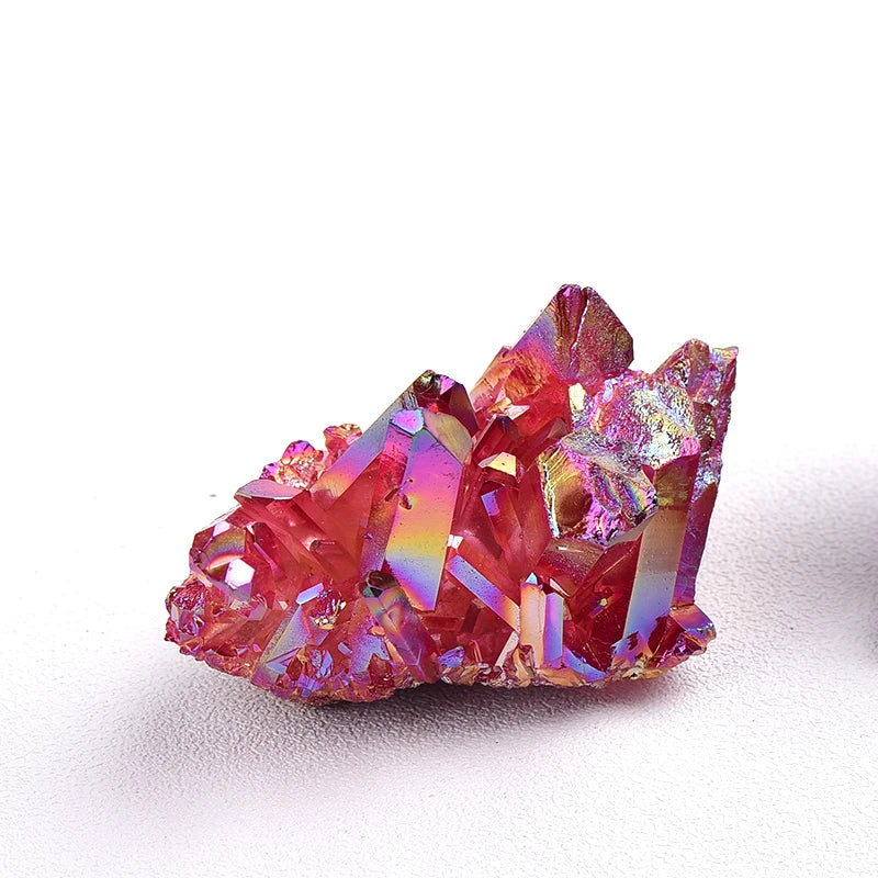 1PC 100% Natural Crystal Quartz Electroplated Colourful Column Reiki Mineral Ore Or Ornaments Aquarium Home Decor Healing Stone