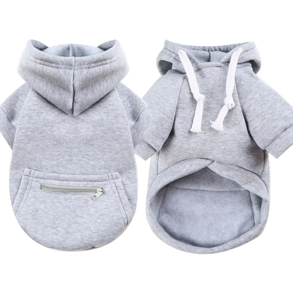 Sport Dog Hoodies for Medium and Large Dogs Warm Fleece Dog Sweatshirt with Hooded and Pocket Big Dog Clothes Winter Pet Outfits