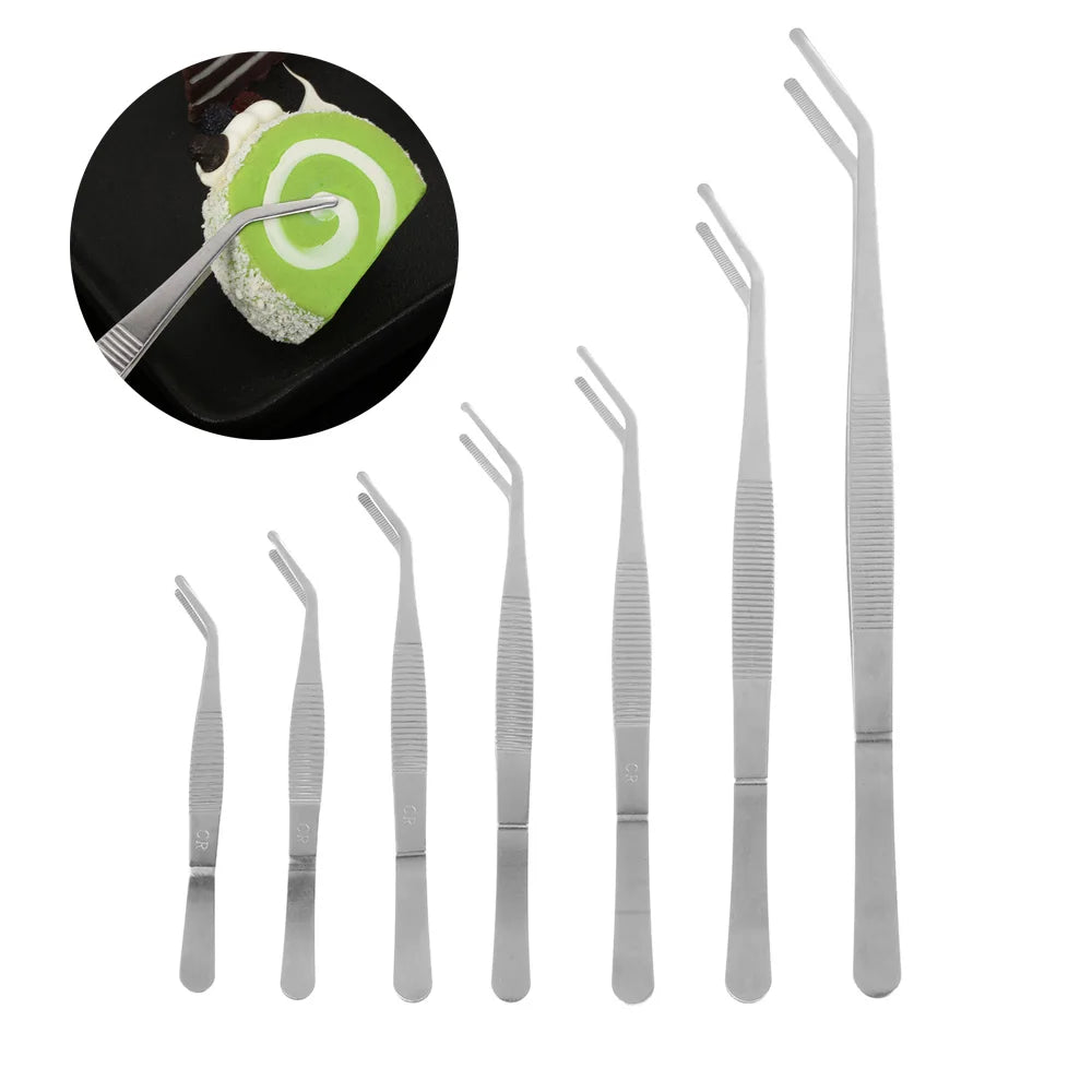 1Pc 7Size Barbecue Tongs Food Tongs Food Clip Kitchen Gadgets Stainless Steel Churrasco Tweezers Clip Buffet BBQ Restaurant Tool