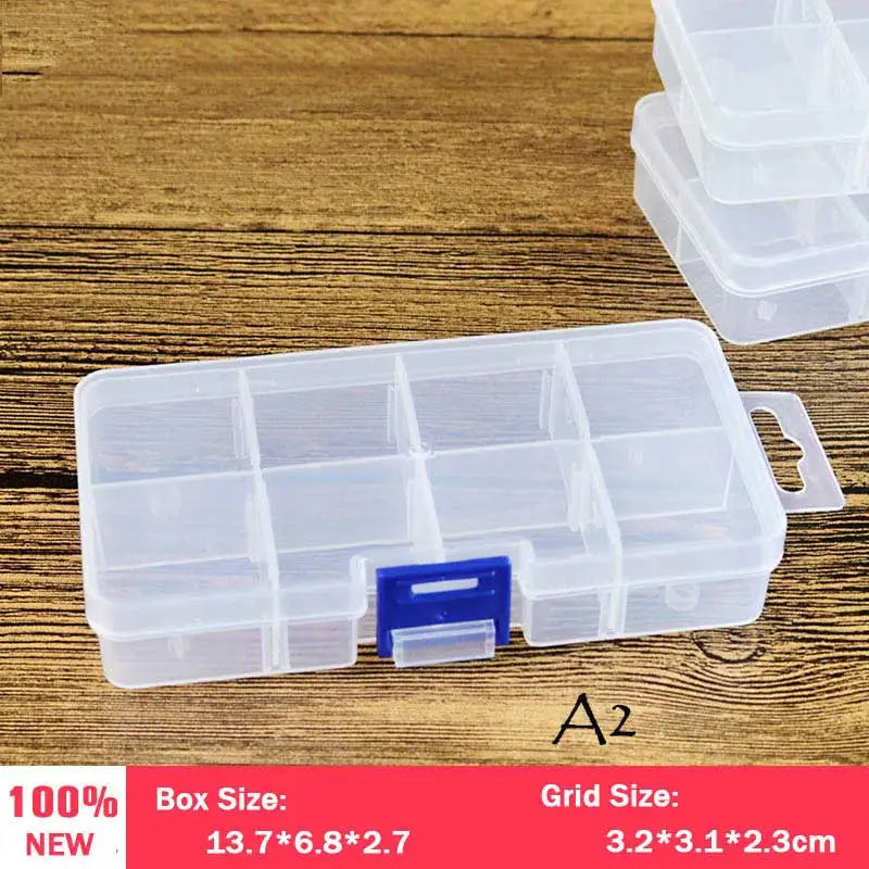 Multi Grids Plastic Detachable Storage Boxes Bins for Tools&Jewelry&Fishing Gear&Screw Desk Organizer cajas de madera