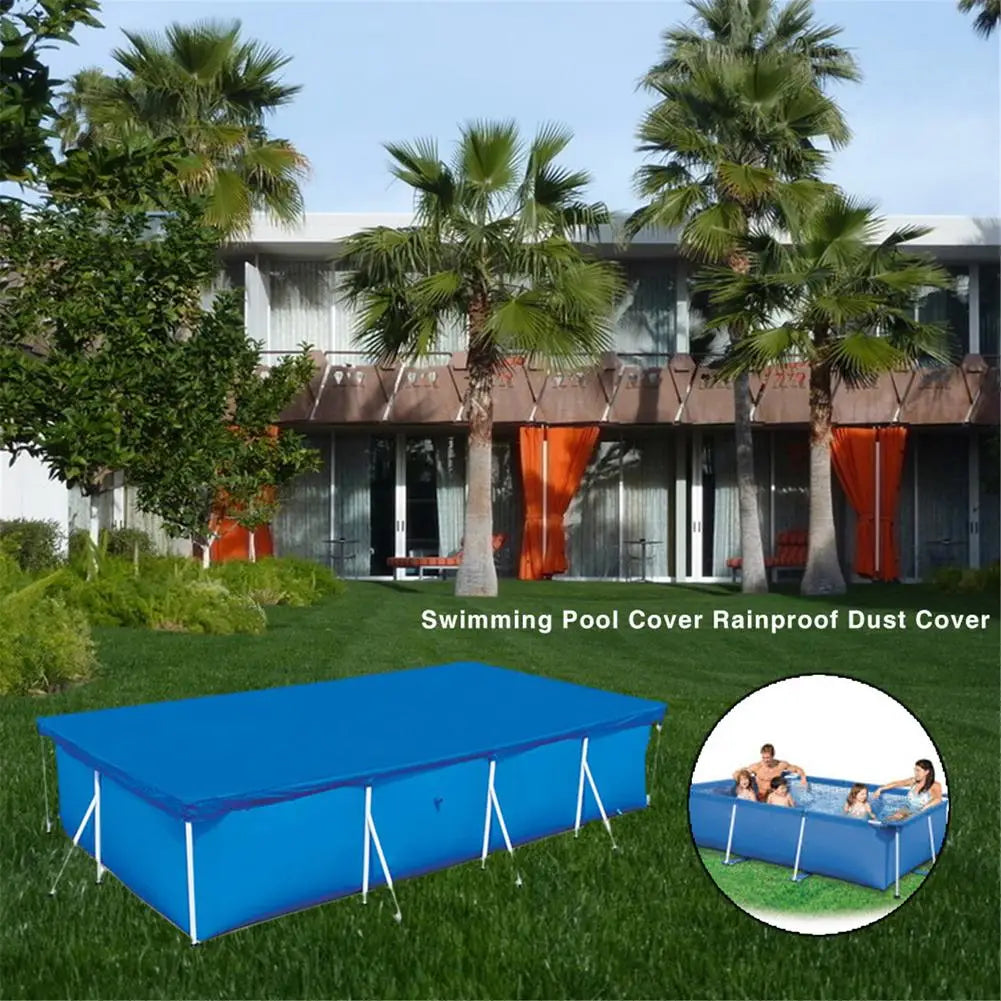 Swimming Pool Cover Rectangular Waterproof Dustproof Garden Outdoor Pool Tub Covers Bubble Film Blanket Accessories Pool Cover
