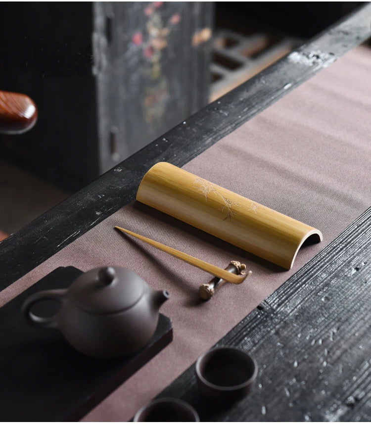 Handmade Chinese Bamboo Tea Tools Set, Spoon Clip, Scoop, Kung Fu, Gongfu Accessories, Ceremony Gift