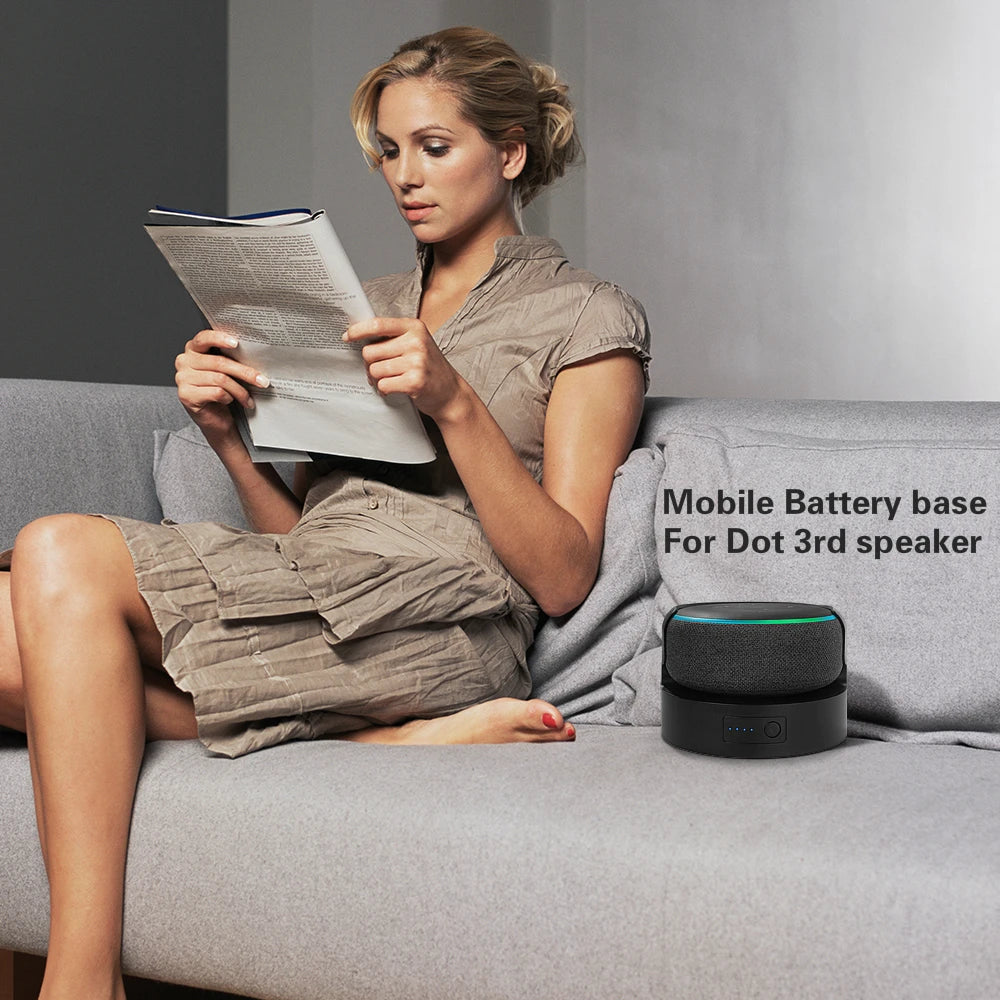 Battery Base for Echo Dot 3rd Gen Alexa Speaker Holder Mount Rechargable Docking Station For Echo Dot 3rd wireless Charger