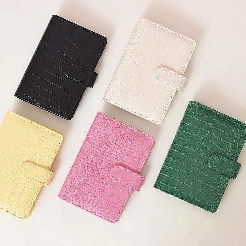 A5/a6 PU Macaroon Crocodile Pattern Loose-leaf Only Cover Binder