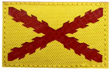 Black White IR Reflective Spain Patch Infrared Spanish Flag Patches Embroidery Patch For Backpack Clothes