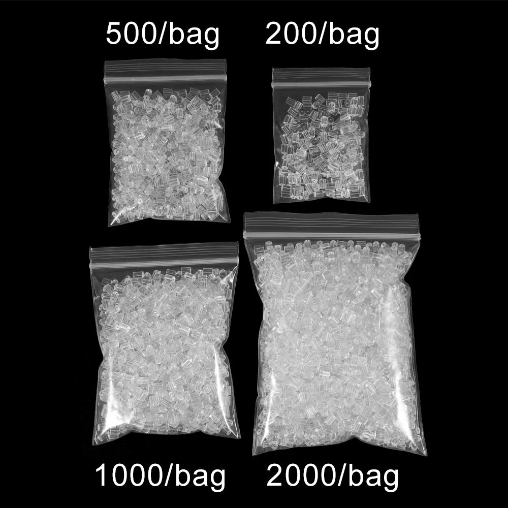 200-2000pcs Soft Silicone Rubber Earring Back Stoppers for Stud