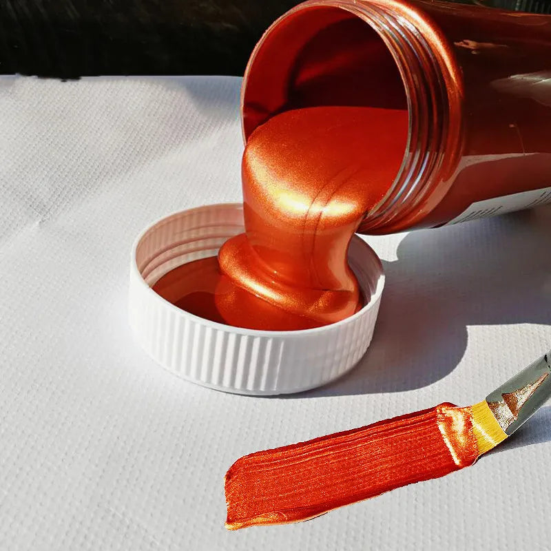 100ml Gold Acrylic Paint Metallic Color Pigment Waterproof Gypsum Toys Statuary Coloring DIY Textile Painting Graffiti Colorant