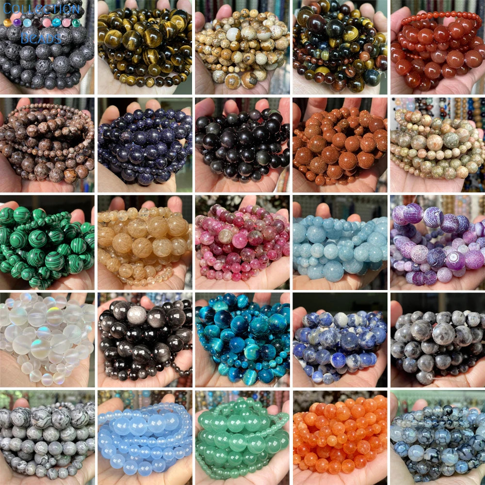 Natural Stone Beads 4 6 8 10mm Tiger Eye