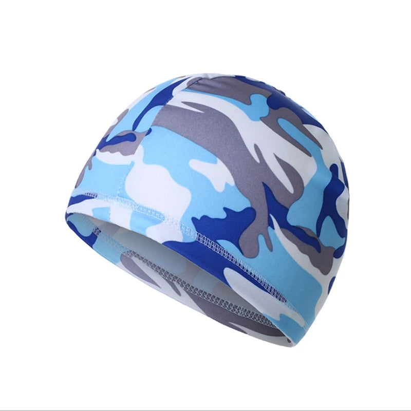 WZCX Camouflage Printing Sun Protection Outdoor Cycling Skull Cap Quick Dry Unisex Solid Color Men Cycling Caps Skullies Beanies