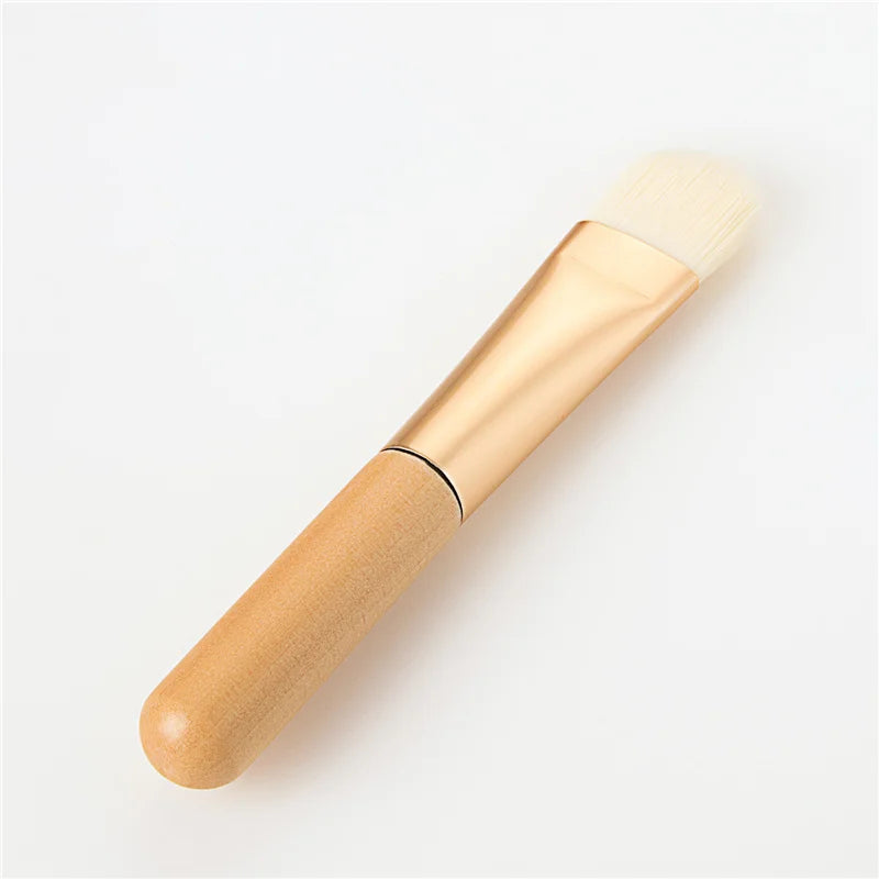 Ronshadow Single Portable Woonden Handle Mask Cream Makeup Brush Facial Face Skin Care Make up Tool